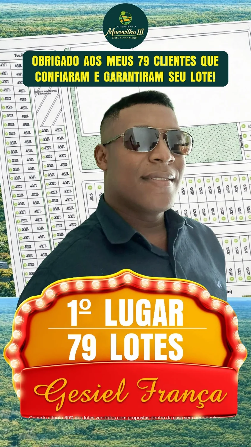 Premiação Maravilha III: Gesiel França, primeiro lugar, 79 lotes