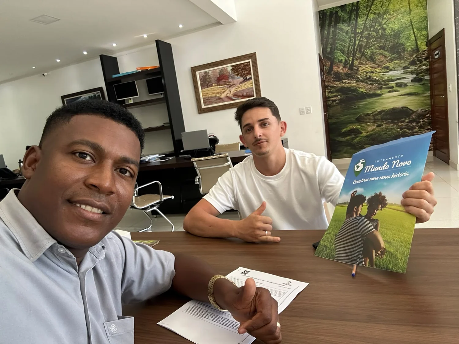Registro de encontro com cliente no escritório